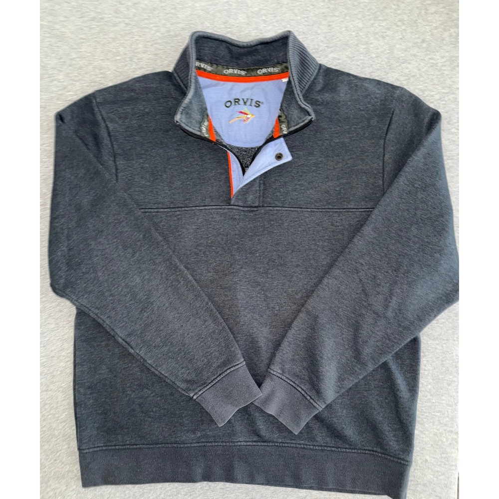 Orvis Mens 1/4 Snap Pullover Size XL Charcoal Gray Sweatshirt 
Outdoor Classic